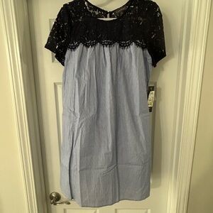 Navy and Blue Lace Dress